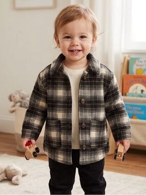 Old Navy Soft-Brushed Plaid Shacket, 5T